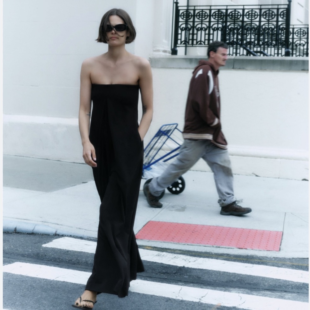 NWT ZARA BLACK VOLUMINOUS JUMPSUIT